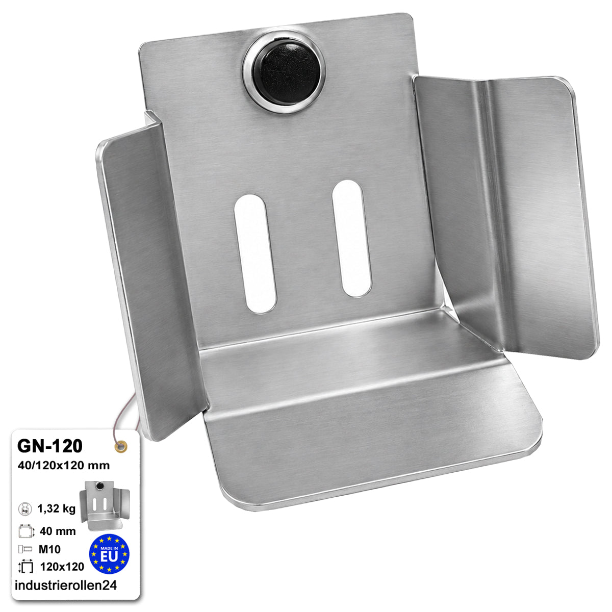Einlaufbuchse für Schiebetor 40/120x120 mm Verzinkt Obere Torführung GN-120
