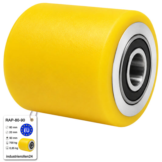 Polyamid Rolle Ø 80 mm mit Kugellager Kunststoffrolle Industrierollen RAP-80-90
