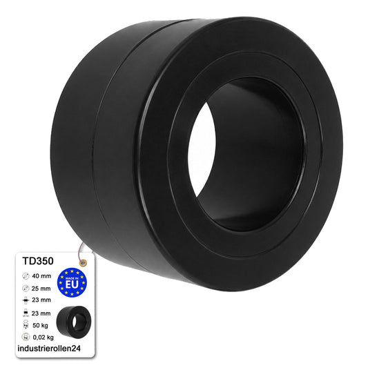 Polyamid Rolle Ø 40 mm mit Gleitlager Kunststoffrolle Industrierollen TD350