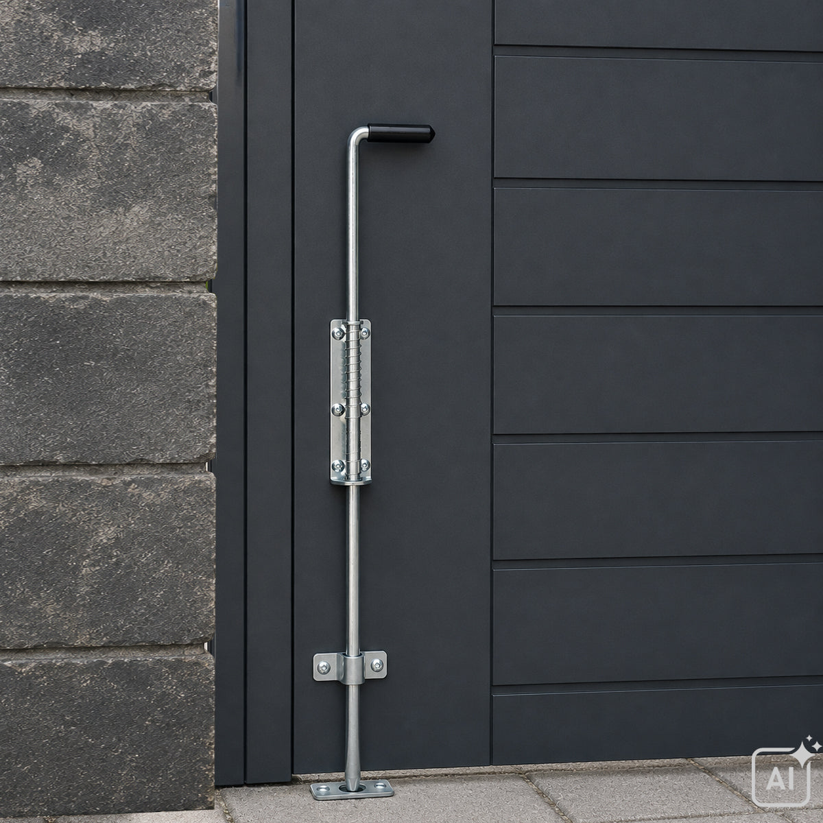 Torriegel 15.464.04 Bolzenriegel schmal - verzinkter Stahl, Silber, Feder: L420 x Ø14 mm