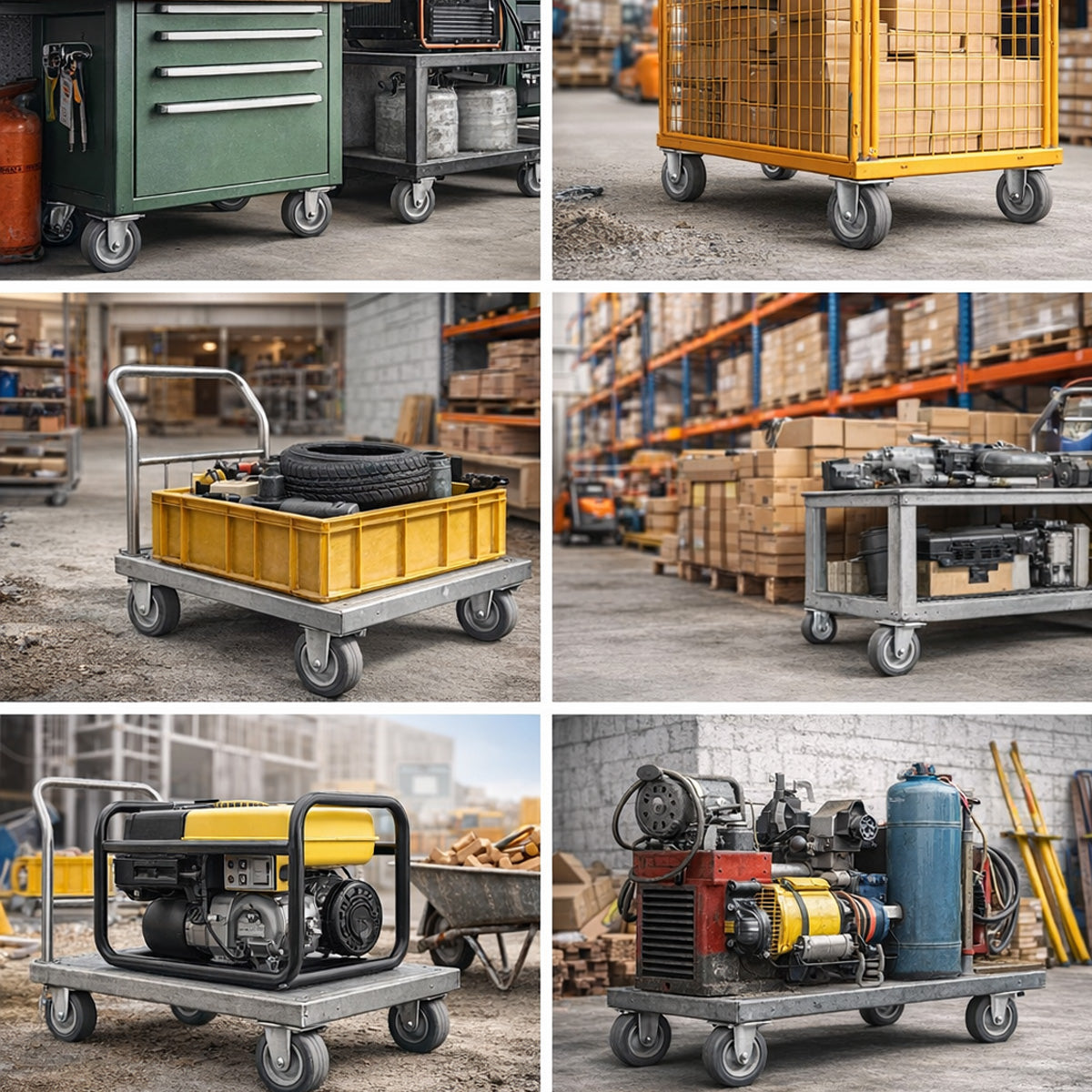 Metall-Gummiräder 100 mm mit Montage-Set – robuste Räder für Transport & Industrie Code: 11S
