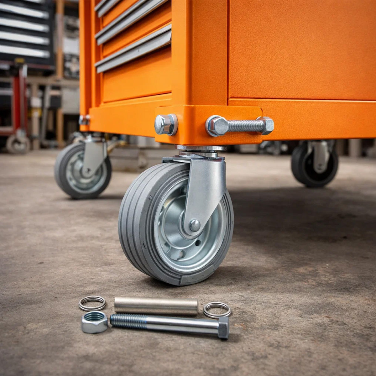 Metall-Gummiräder 100 mm mit Montage-Set – robuste Räder für Transport & Industrie Code: 11S