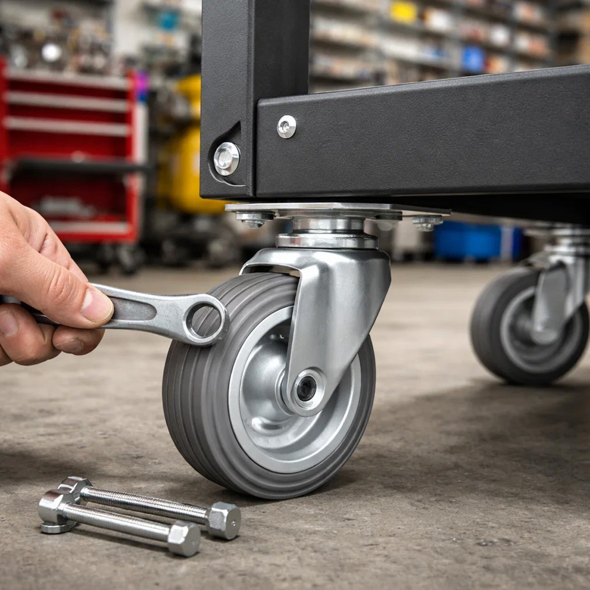 Metall-Gummiräder 80 mm mit Montage-Set – robuste Räder für Transport & Industrie Code: 2S