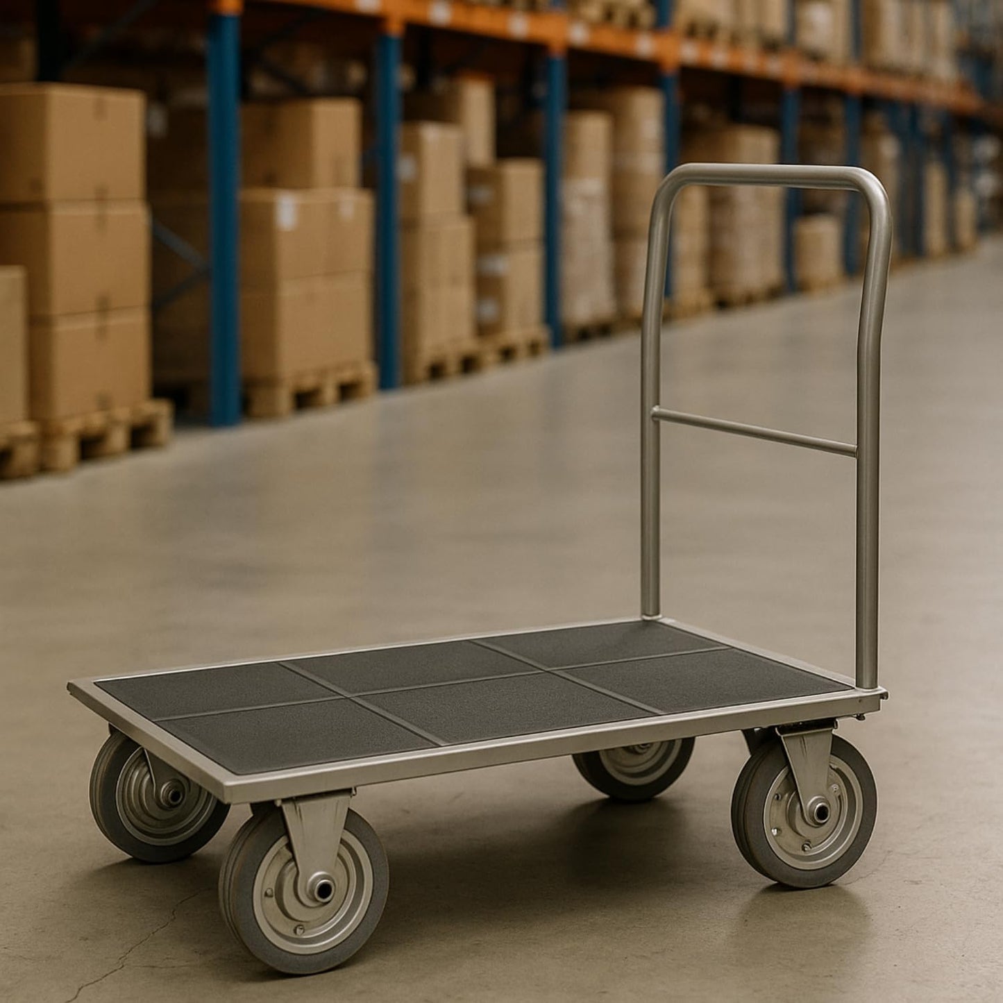 Ersatzrad Ø400 mm – Graues, nicht abfärbendes Vollgummi Industrierad für Transportwagen, Code: 400S/25