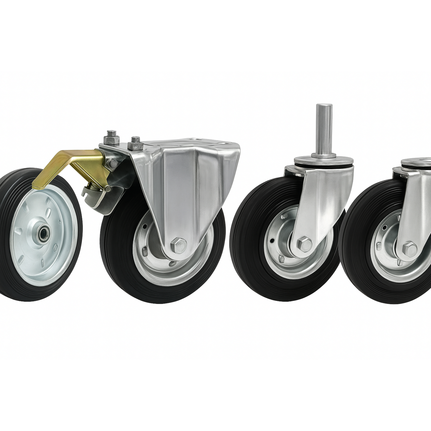 Ersatzrad Ø80 mm – Vollgummi Industrierad für Transportwagen, Code: 1