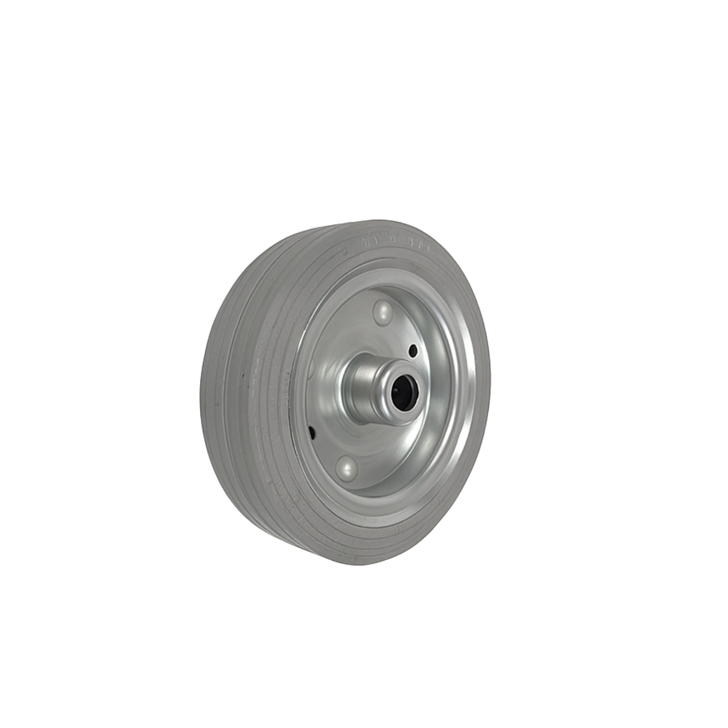 Ersatzrad Ø140 mm – Graues, nicht abfärbendes Vollgummi Industrierad für Transportwagen, Code: 30S