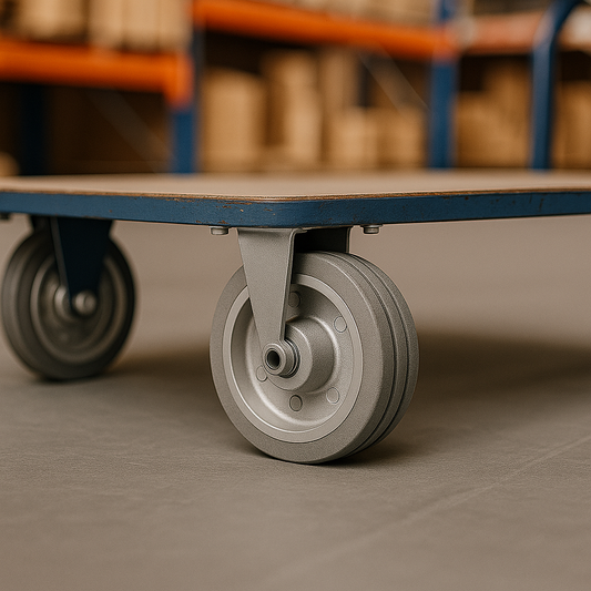 Ersatzrad Ø250 mm – Graues, nicht abfärbendes Vollgummi Industrierad für Transportwagen, Code: 90S