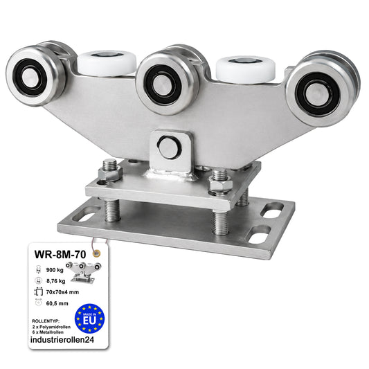 Torwagen für Schiebetore - für Profile 70 x 70 mm - Wandstärke 4 mm: WR-8M-70