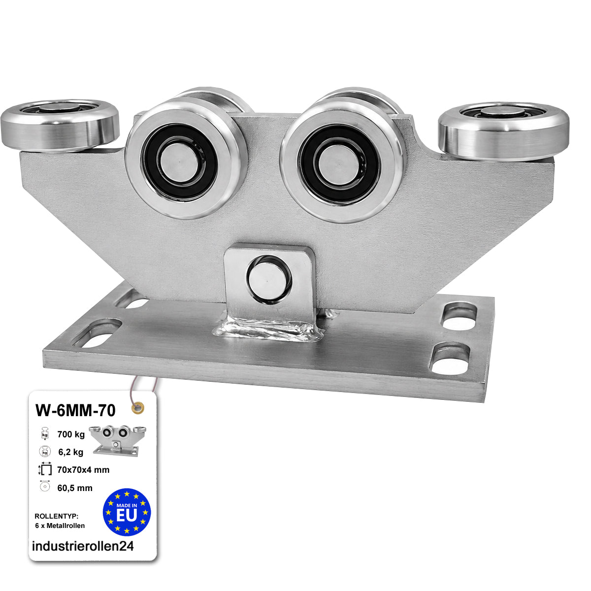 Torwagen für Schiebetore - für Profile 70 x 70 mm - Wandstärke 4 mm: W-6MM-70