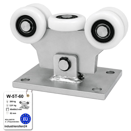 Torwagen für Schiebetore - für Profile 60 x 60 mm - Wandstärke 3 mm: W-5T-60
