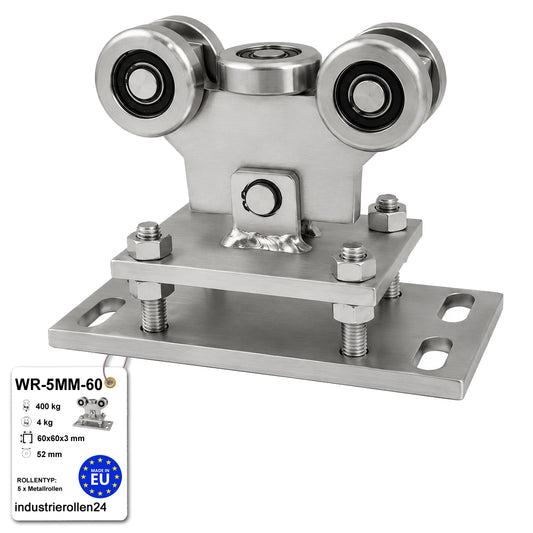 Torwagen für Schiebetore - für Profile 60 x 60 mm - Wandstärke 3 mm: WR-5MM-60