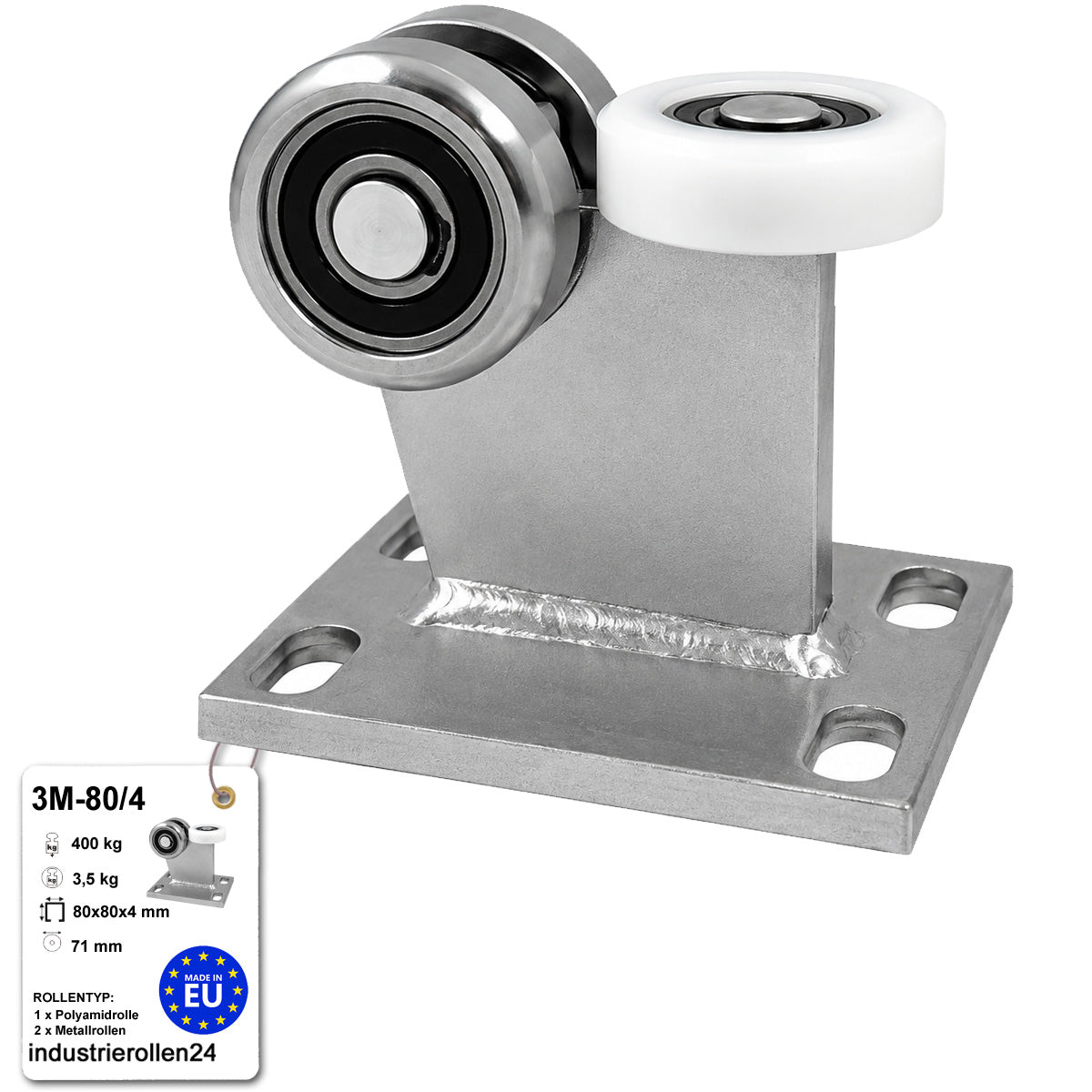 Torwagen für Schiebetore - für Profile 80 x 80 mm - Wandstärke 4 mm: 3M-80/4
