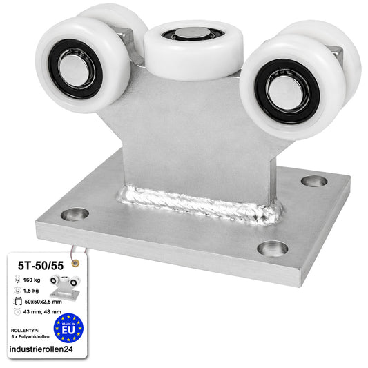 Torwagen für Schiebetore - für Profile 50x55 mm - Wandstärke 2,5 mm: 5T-50/55