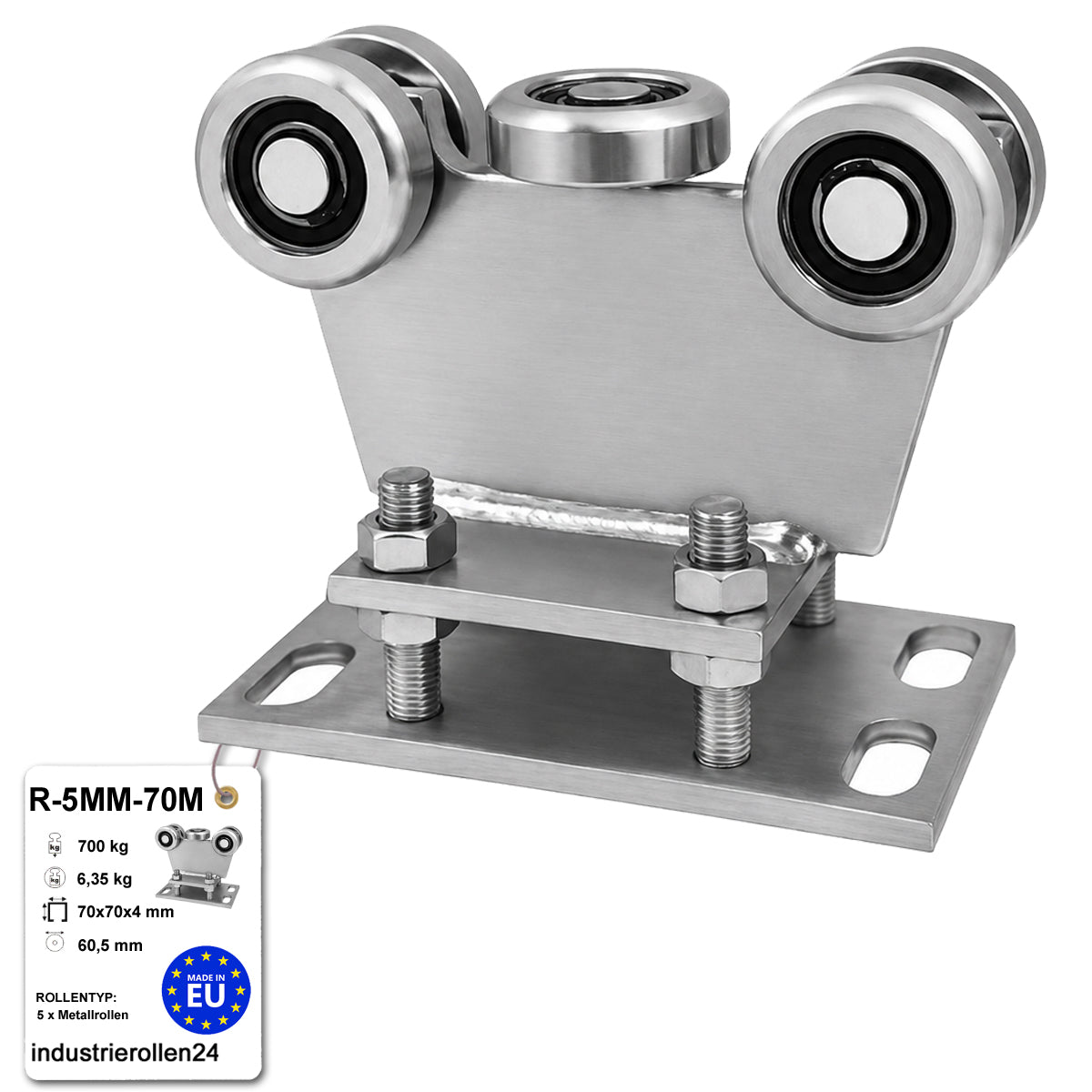 Torwagen für Schiebetore - für Profile 70 x 70 mm - Wandstärke 4 mm: R-5MM-70M