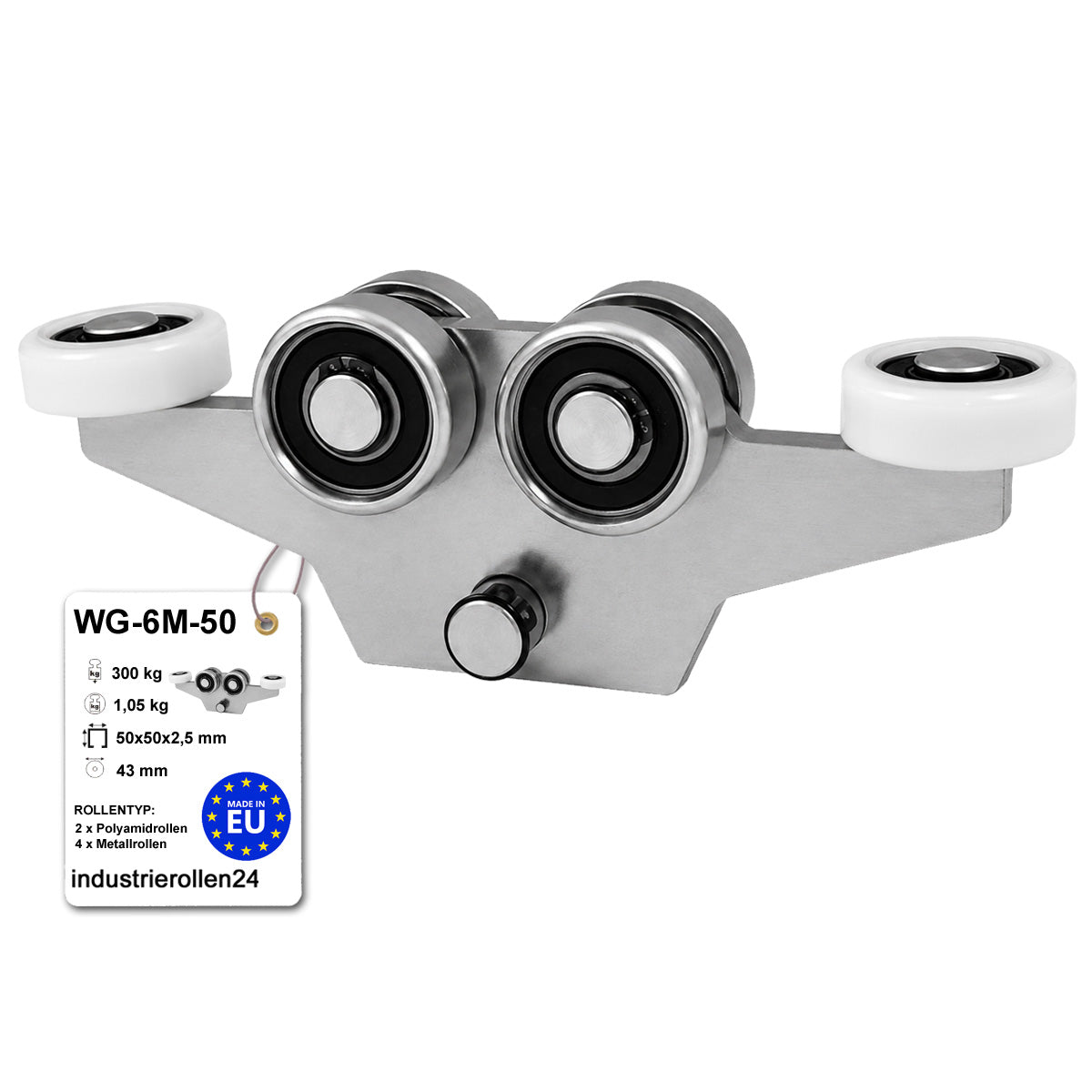 Torwagen für Schiebetore - für Profile 50x50 mm - Wandstärke 2,5 mm: WG-6M-50