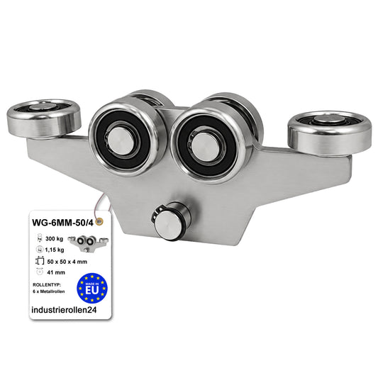 Torwagen für Schiebetore - für Profile 50 x 50 mm - Wandstärke 4 mm: WG-6MM-50/4