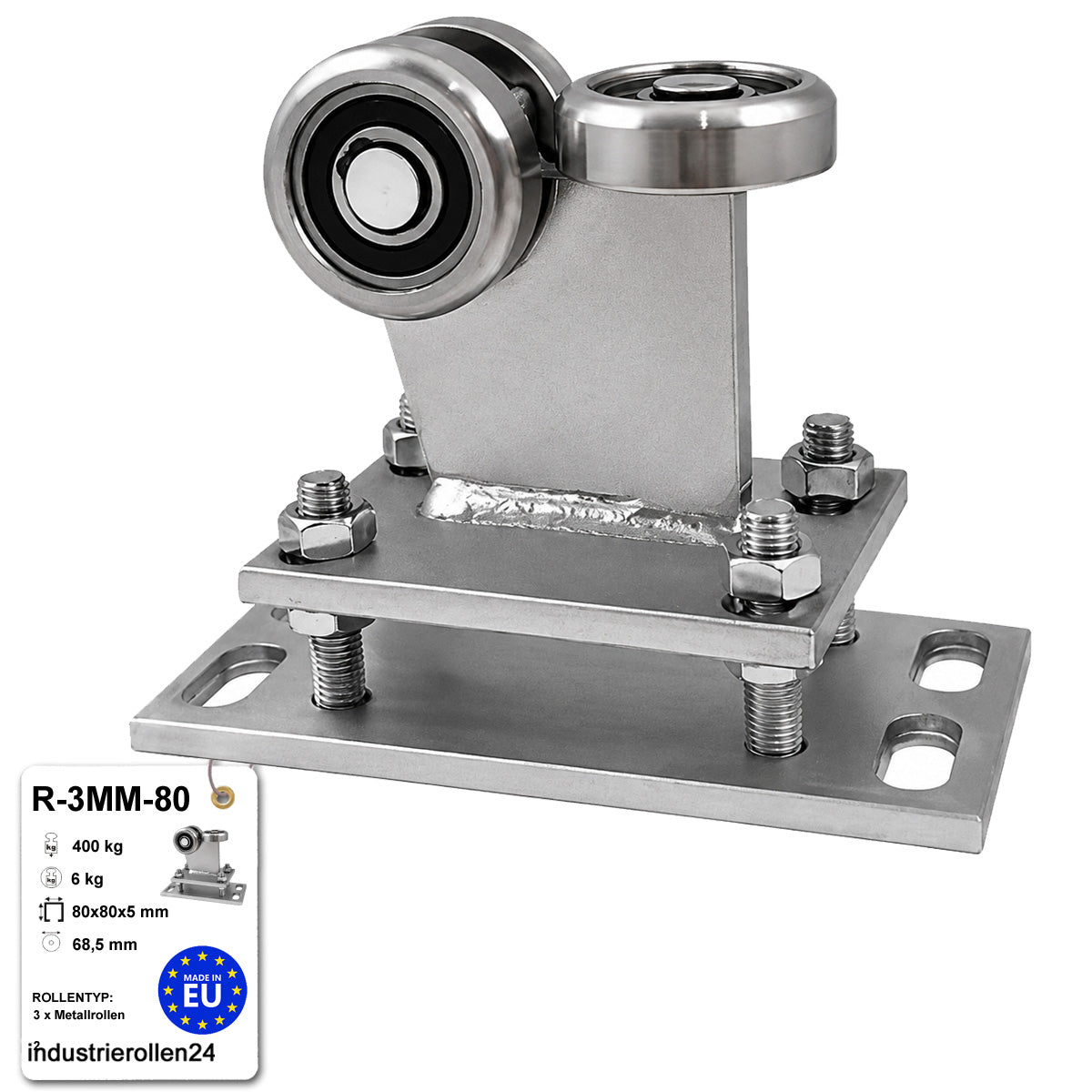 Torwagen für Schiebetore - für Profile 80 x 80 mm - Wandstärke 5 mm: R-3MM-80