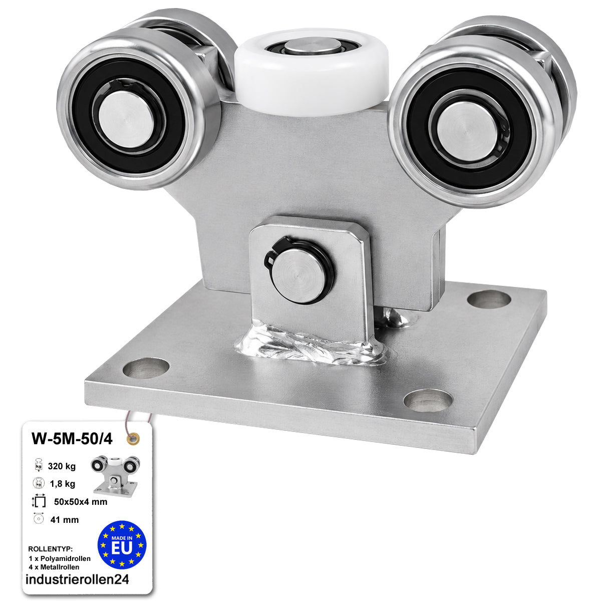 Torwagen für Schiebetore - für Profile 50 x 50 mm - Wandstärke 4 mm: W-5M-50/4