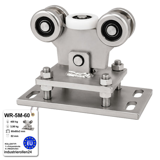 Torwagen für Schiebetore - für Profile 60 x 60 mm - Wandstärke 3 mm: WR-5M-60