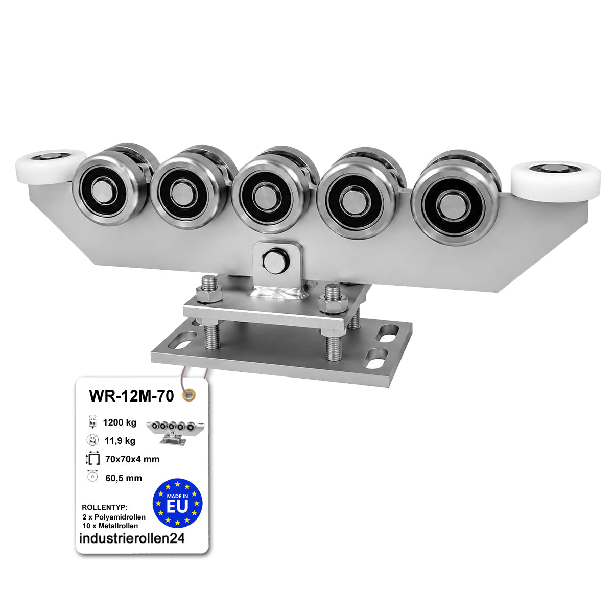 Torwagen für Schiebetore - für Profile 70 x 70 mm - Wandstärke 4 mm: WR-12M-70