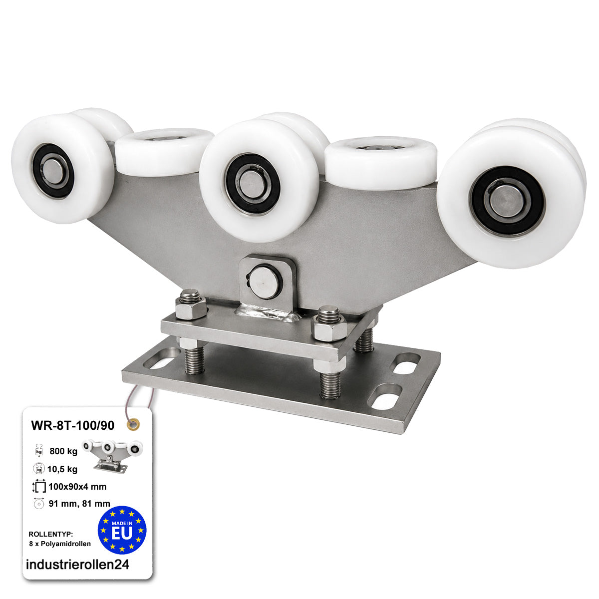 Torwagen für Schiebetore - für Profile 100x90 mm - Wandstärke 4 mm: WR-8T-100/90