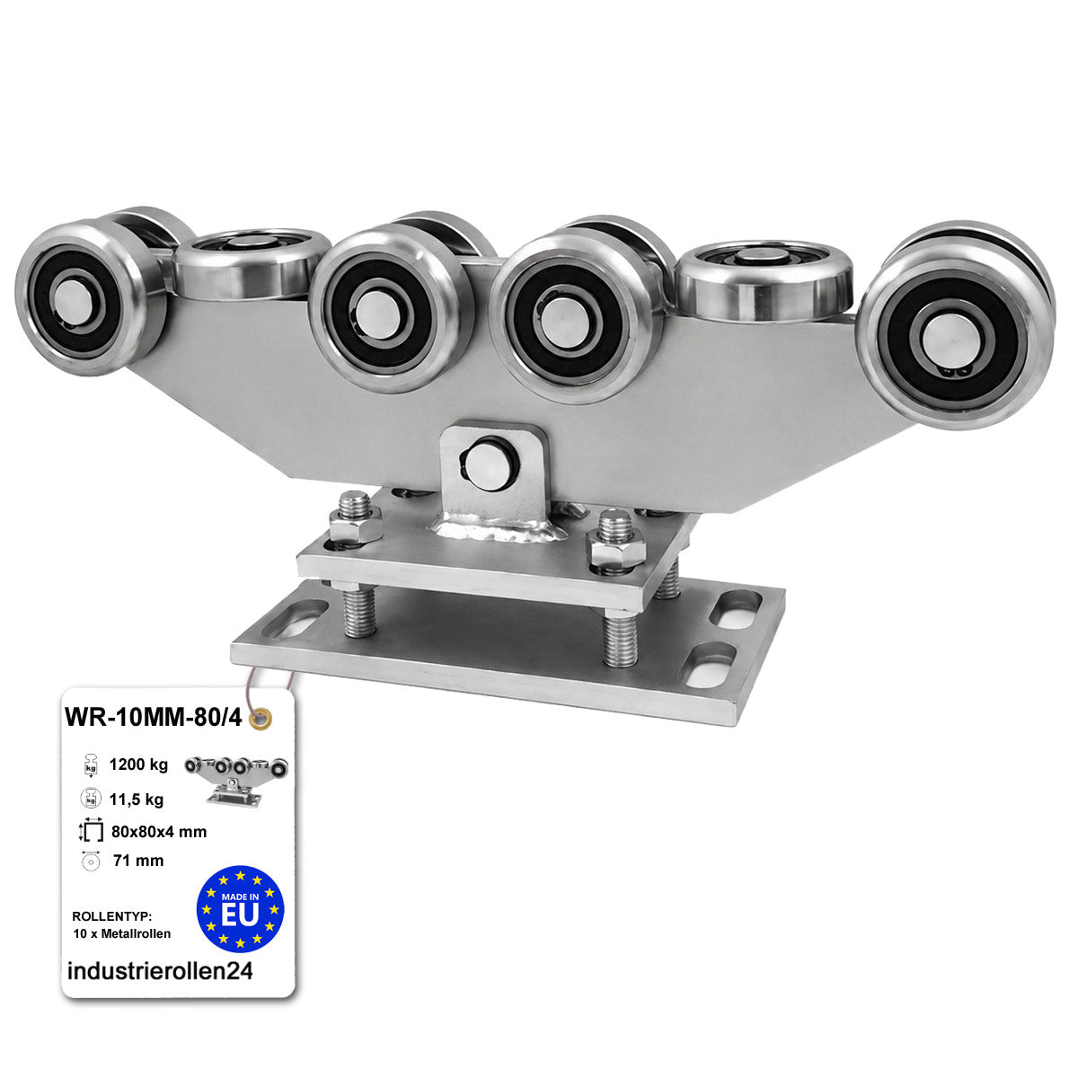 Torwagen für Schiebetore - für Profile 80 x 80 mm - Wandstärke 4 mm: WR-10MM-80/4