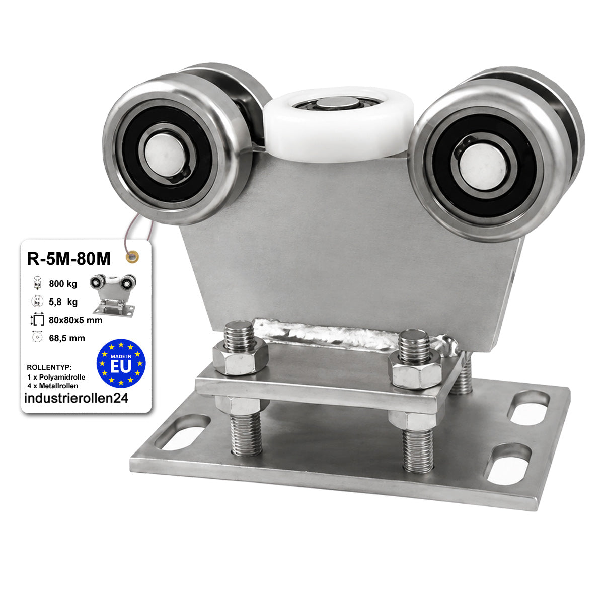 Torwagen für Schiebetore - für Profile 80 x 80 mm - Wandstärke 5 mm: R-5M-80M
