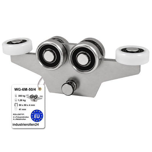 Torwagen für Schiebetore - für Profile 50 x 50 mm - Wandstärke 4 mm: WG-6M-50/4