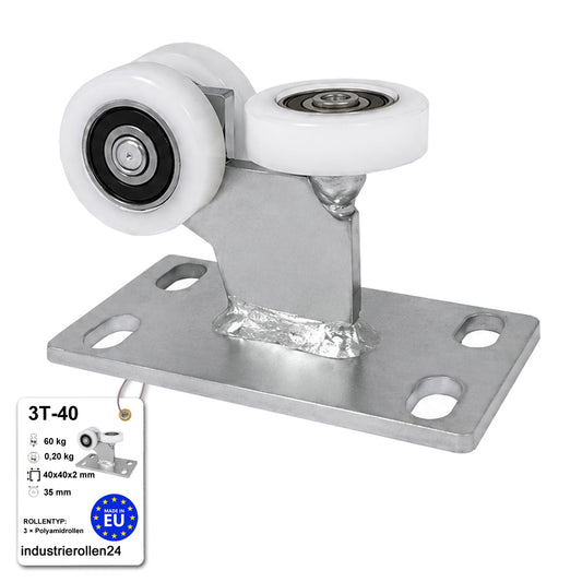 Torwagen für Schiebetore - für Profile 40x40 mm - Wandstärke 2 mm: 3T-40