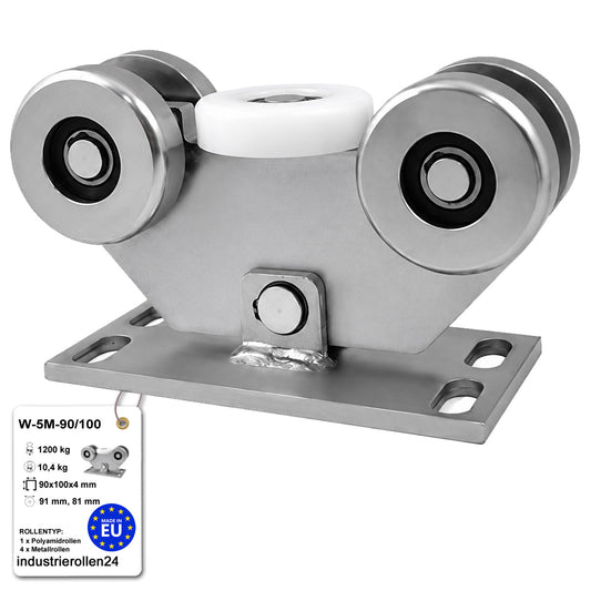 Torwagen für Schiebetore - für Profile 90x100 mm - Wandstärke 4 mm: W-5M-90/100