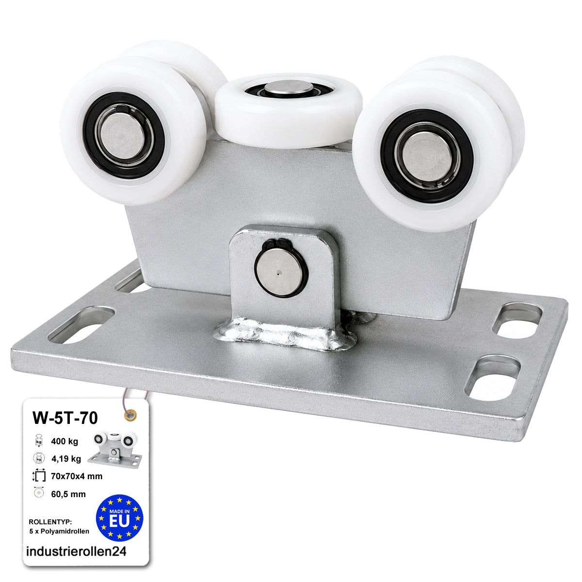 Torwagen für Schiebetore - für Profile 70 x 70 mm - Wandstärke 4 mm: W-5T-70