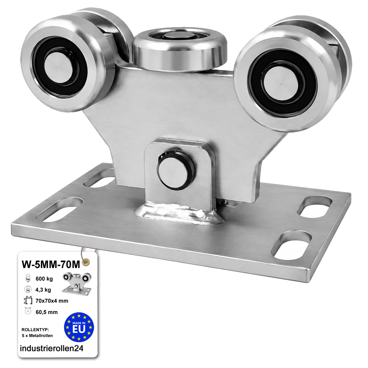 Torwagen für Schiebetore - für Profile 70 x 70 mm - Wandstärke 4 mm: W-5MM-70M