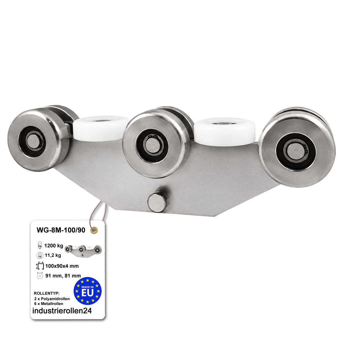 Torwagen für Schiebetore - für Profile 100x90 mm - Wandstärke 4 mm: WG-8M-100/90