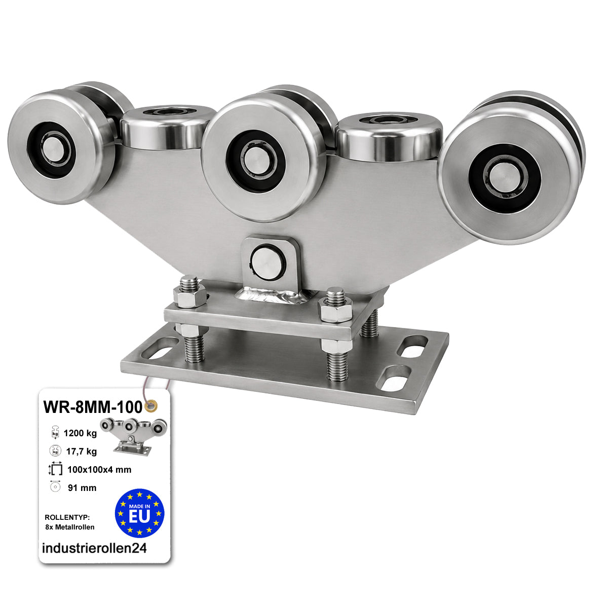 Torwagen für Schiebetore - für Profile 100x100 mm - Wandstärke 4 mm: WR-8MM-100
