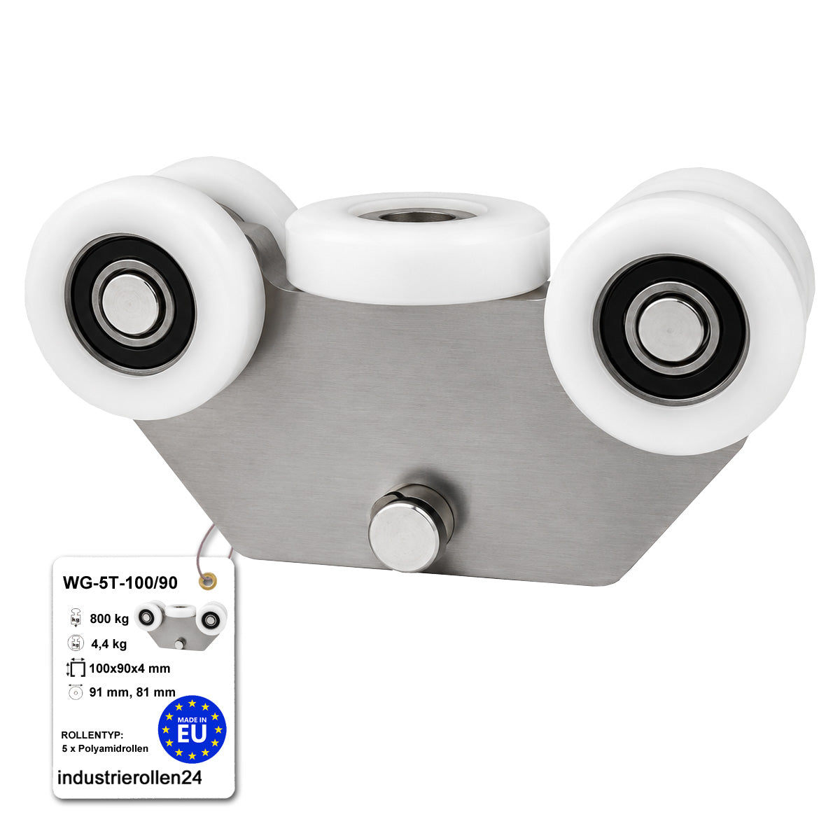 Torwagen für Schiebetore - für Profile 100x90 mm - Wandstärke 4 mm: WG-5T-100/90