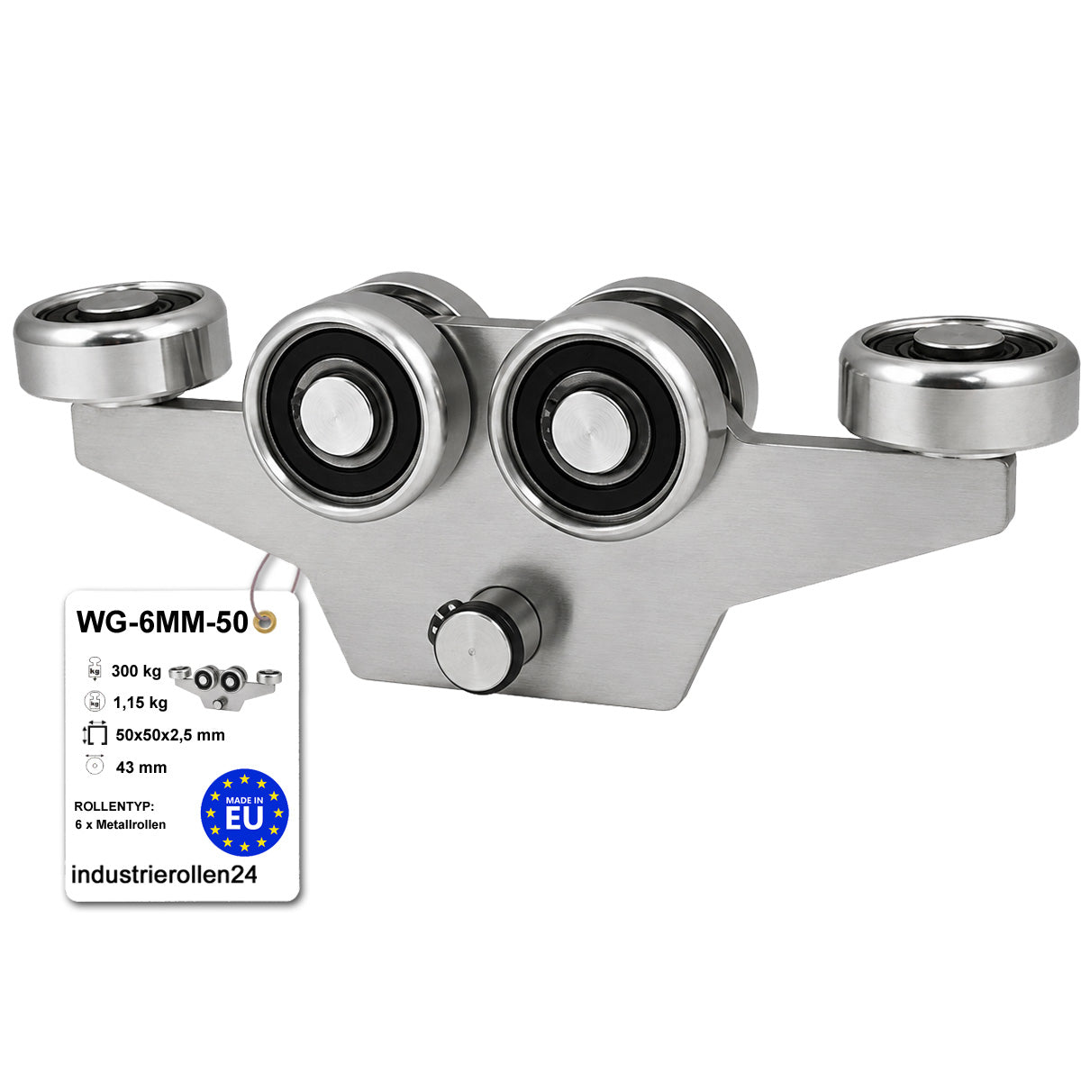 Torwagen für Schiebetore - für Profile 50x50 mm - Wandstärke 2,5 mm: WG-6MM-50