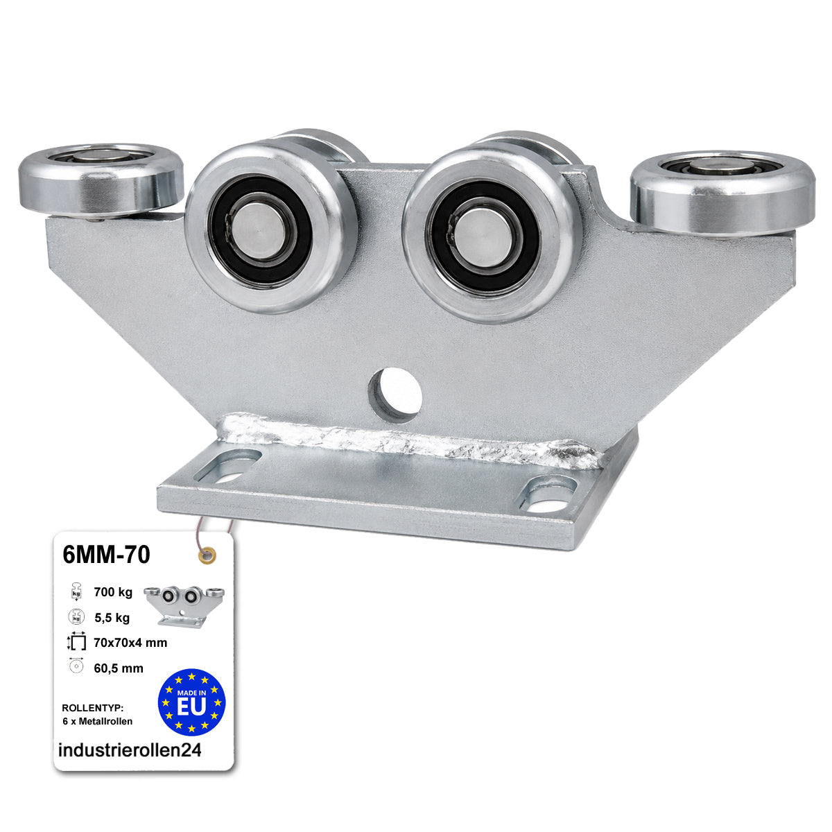 Torwagen für Schiebetore - für Profile 70 x 70 mm - Wandstärke 4 mm: 6MM-70