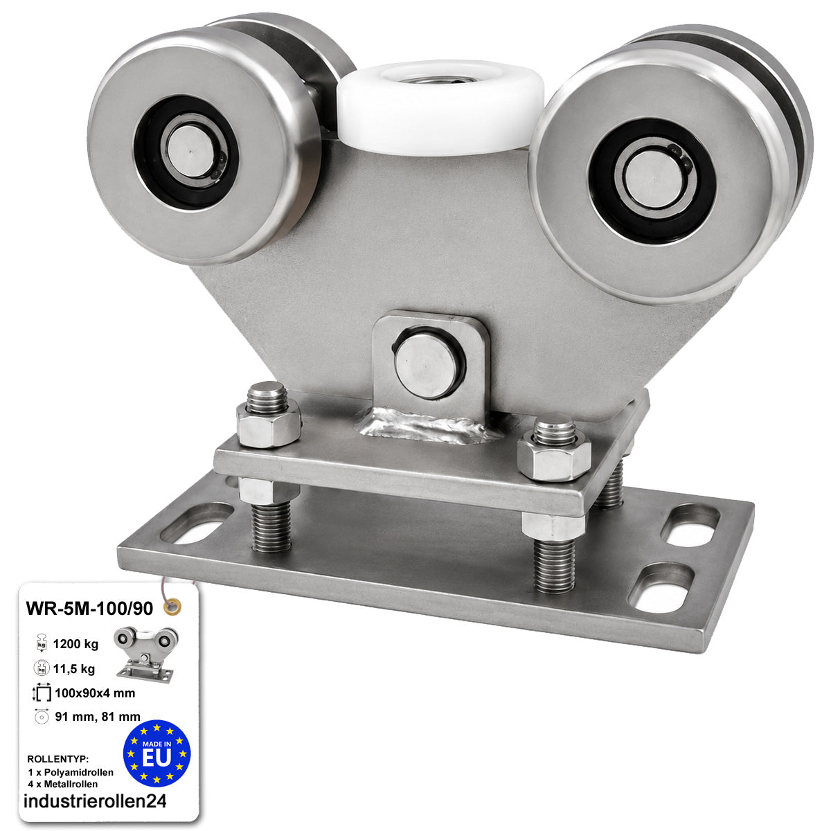 Torwagen für Schiebetore - für Profile 100x90 mm - Wandstärke 4 mm: WR-5M-100/90