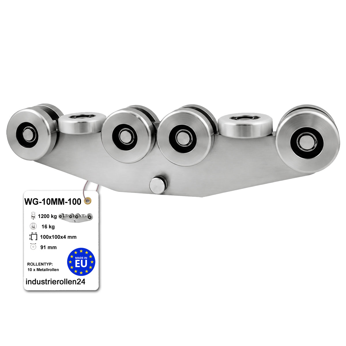 Torwagen für Schiebetore - für Profile 100x100 mm - Wandstärke 4 mm: WG-10MM-100