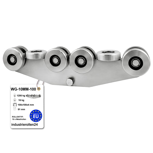 Torwagen für Schiebetore - für Profile 100x100 mm - Wandstärke 4 mm: WG-10MM-100
