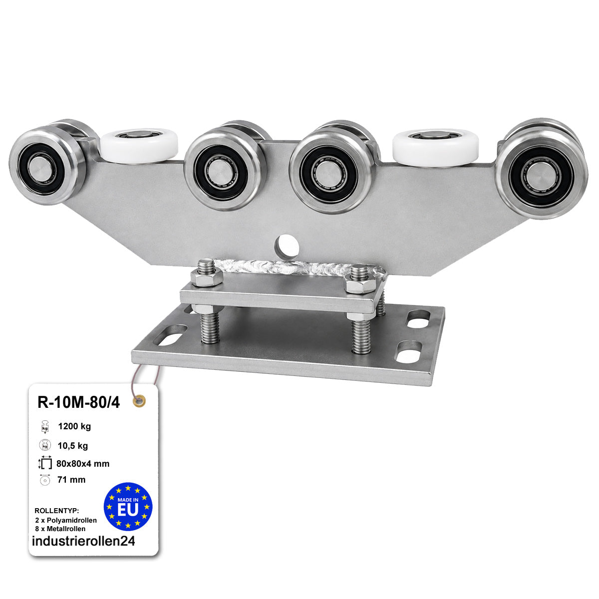 Torwagen für Schiebetore - für Profile 80 x 80 mm - Wandstärke 4 mm: R-10M-80/4