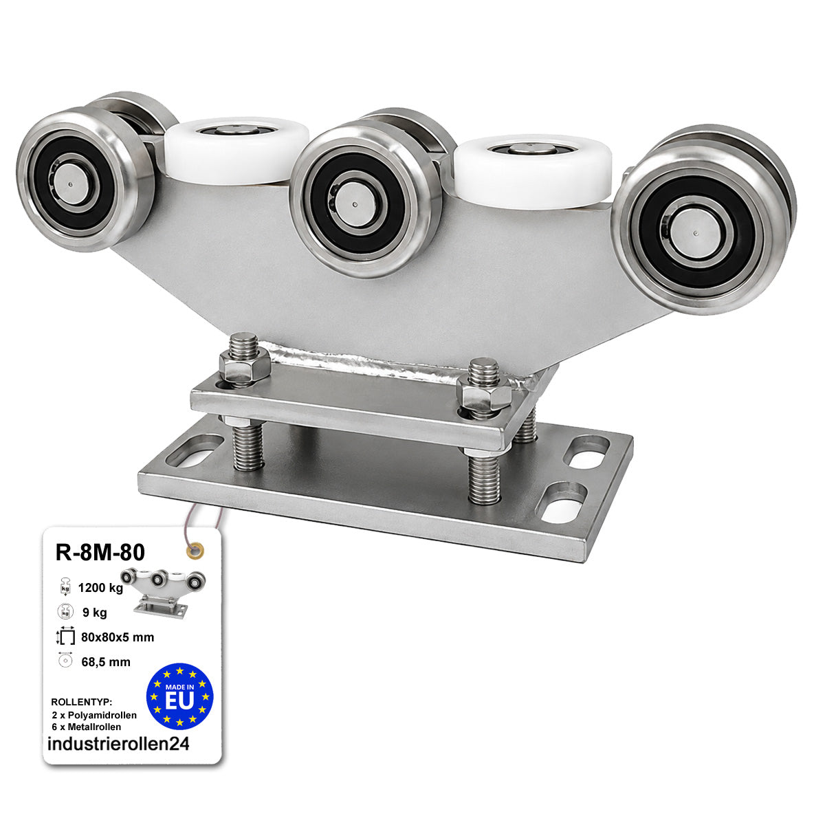 Torwagen für Schiebetore - für Profile 80 x 80 mm - Wandstärke 5 mm: R-8M-80