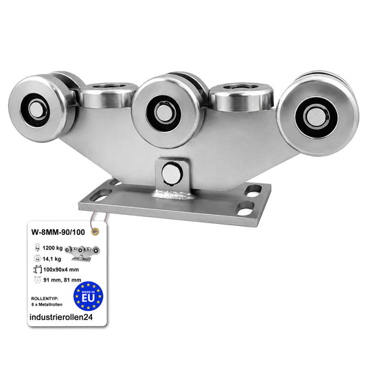 Torwagen für Schiebetore - für Profile 90x100 mm - Wandstärke 4 mm: W-8MM-90/100