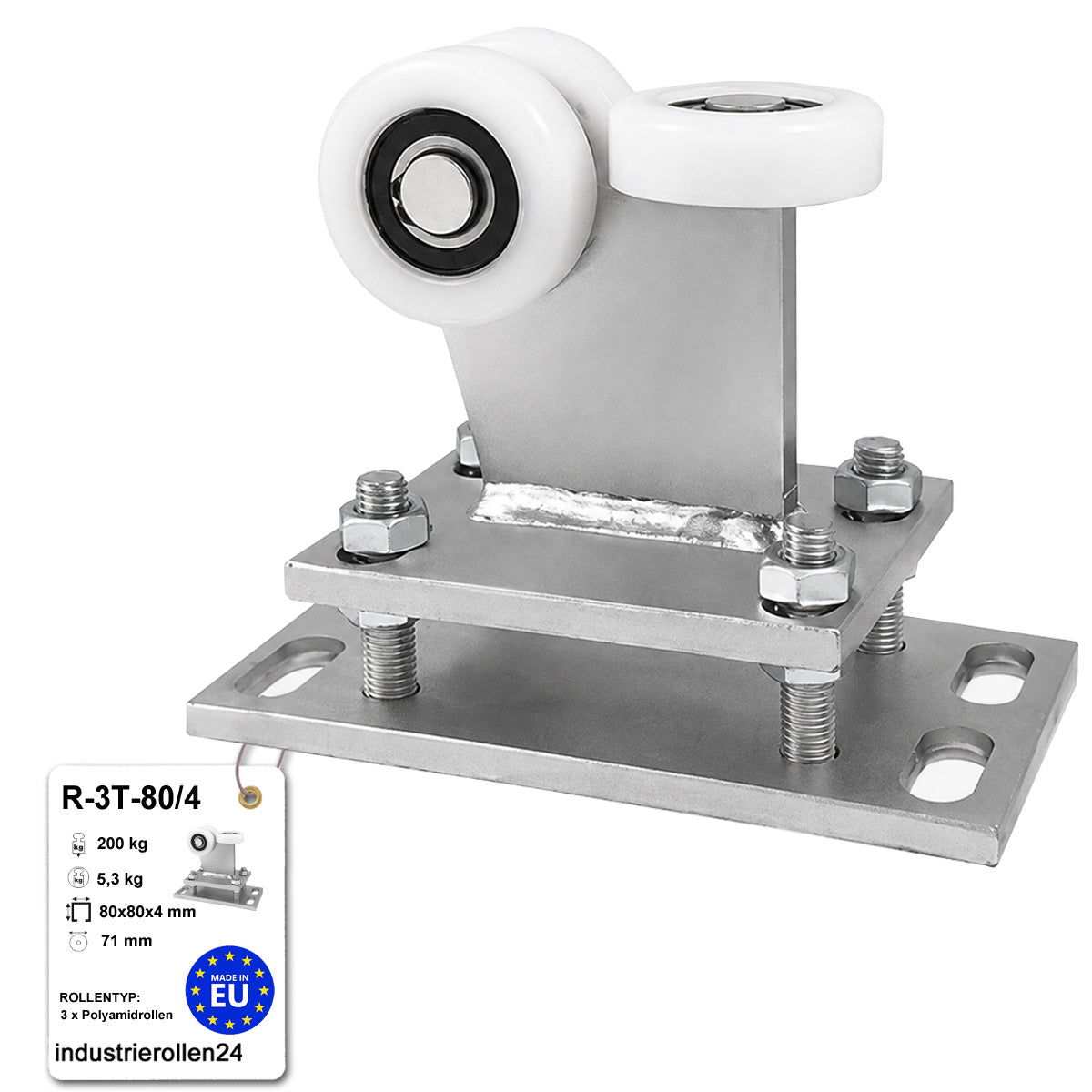 Torwagen für Schiebetore - für Profile 80 x 80 mm - Wandstärke 4 mm: R-3T-80/4