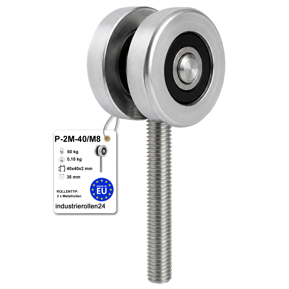 Torwagen für Schiebetore - für Profile 40x40 mm - Wandstärke 2 mm: P-2M-40/M8