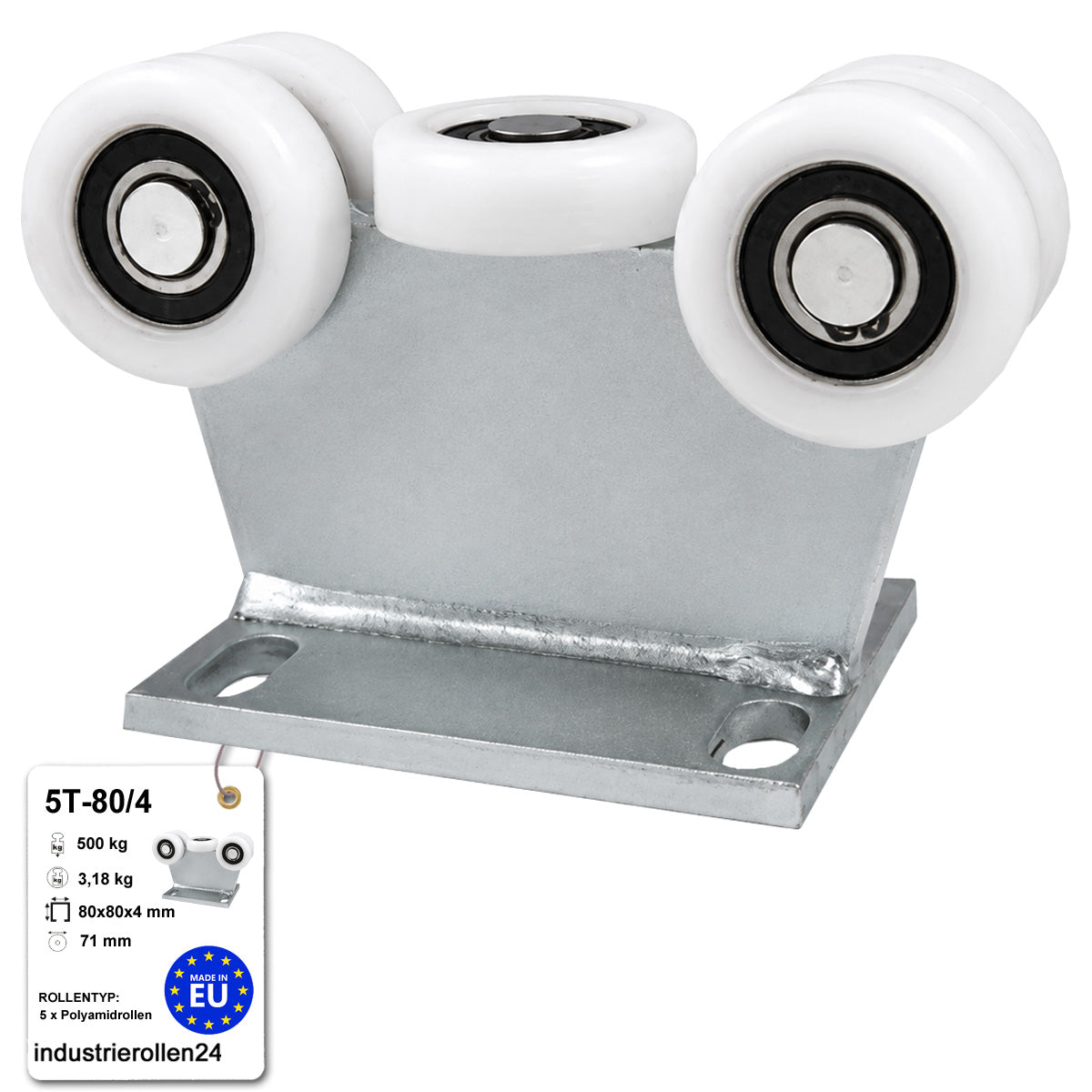 Torwagen für Schiebetore - für Profile 80 x 80 mm - Wandstärke 4 mm: 5T-80/4