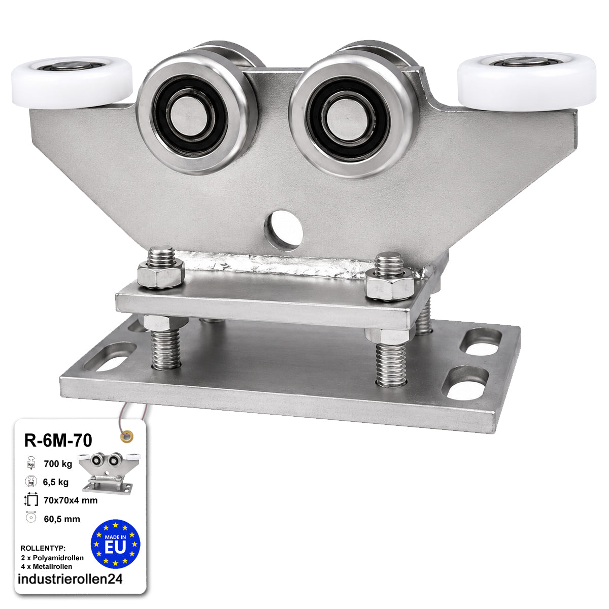 Torwagen für Schiebetore - für Profile 70 x 70 mm - Wandstärke 4 mm: R-6M-70