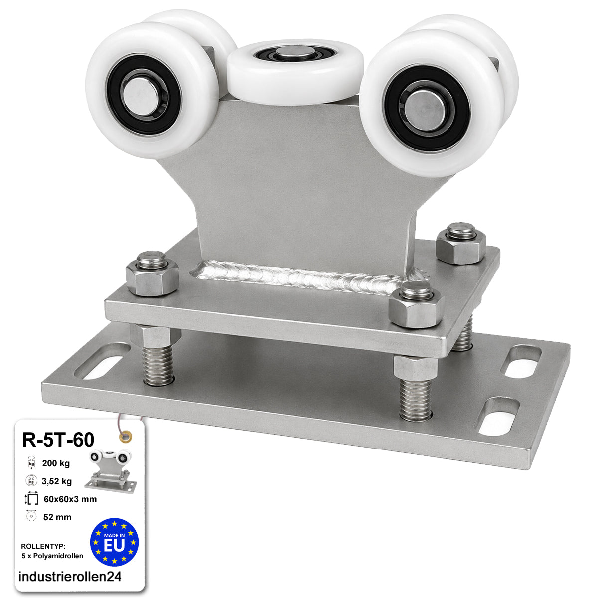 Torwagen für Schiebetore - für Profile 60 x 60 mm - Wandstärke 3 mm: R-5T-60