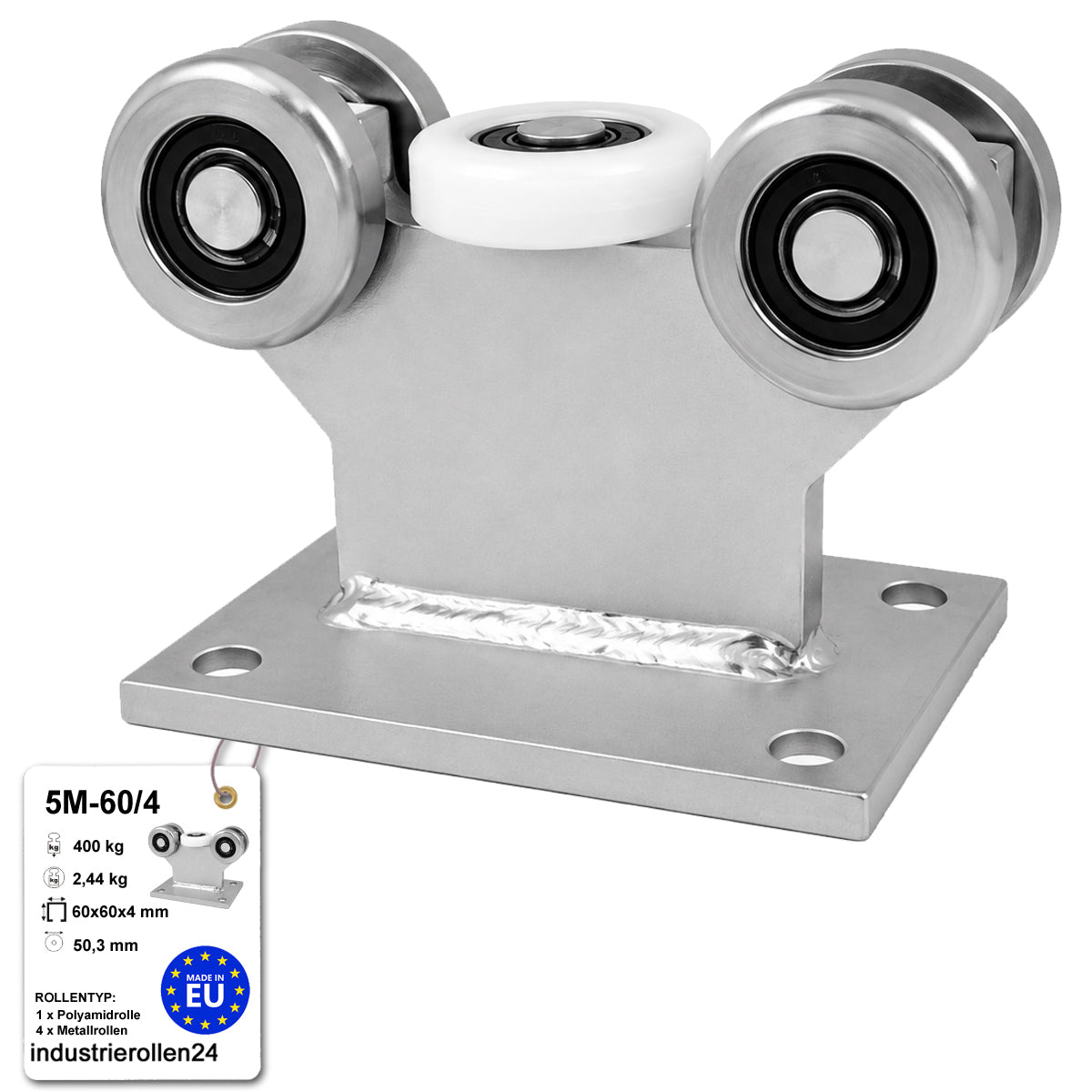 Torwagen für Schiebetore - für Profile 60 x 60 mm - Wandstärke 4 mm: 5M-60/4