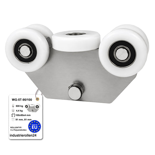 Torwagen für Schiebetore - für Profile 90x100 mm - Wandstärke 4 mm: WG-5T-90/100